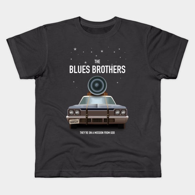 The Blues Brothers - Alternative Movie Poster Kids T-Shirt by MoviePosterBoy